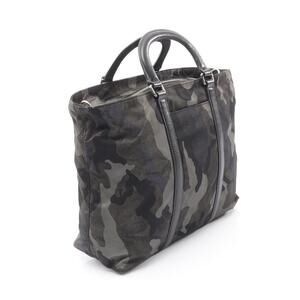 Prada Leather Nylon Multicolor Handbag Green